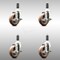 Service Caster 4 Inch 316SS High Temp Glass Filled Nylon 1-1/8 Inch Stem Caster Set Brake SCC SCC-SS316EX20S414-GFNSHT-TLB-118-4 - alternate 1